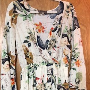 Pink paparazzi coture romper with ruffle short